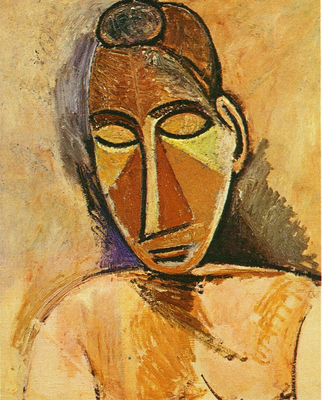 Nude (Bust) (1907) - Pablo Picasso Tablo