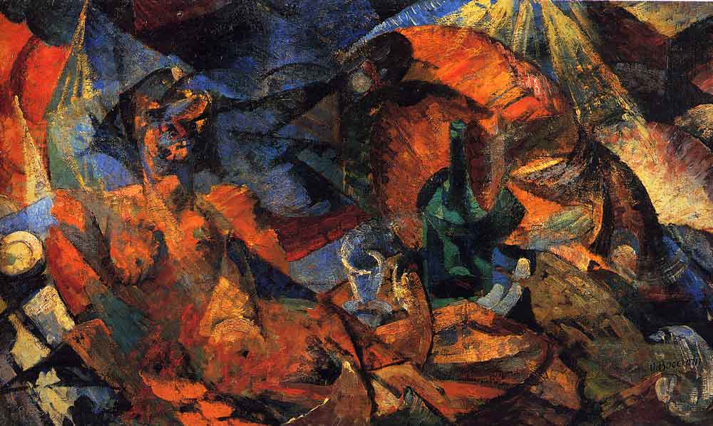 Nude (complementary model of form color) (1913) – Umberto Boccioni Tablo
