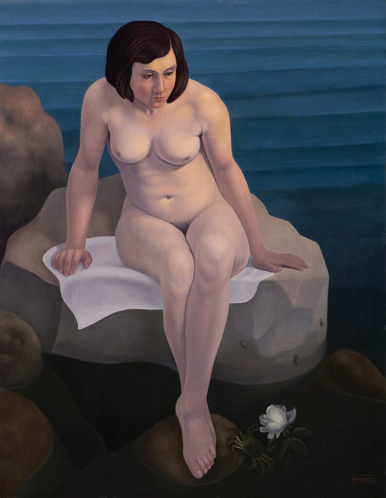 Nude by the sea The rose of the sea (1935) - Cagnaccio di San Pietro Tablo