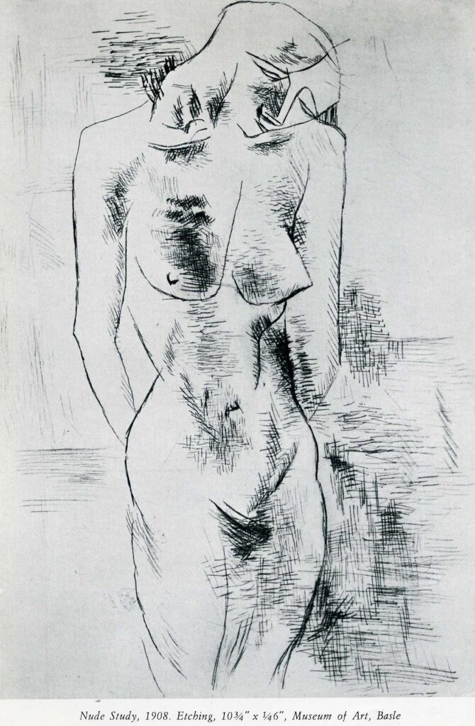 Nude study (1908) - Georges Braque Tablo