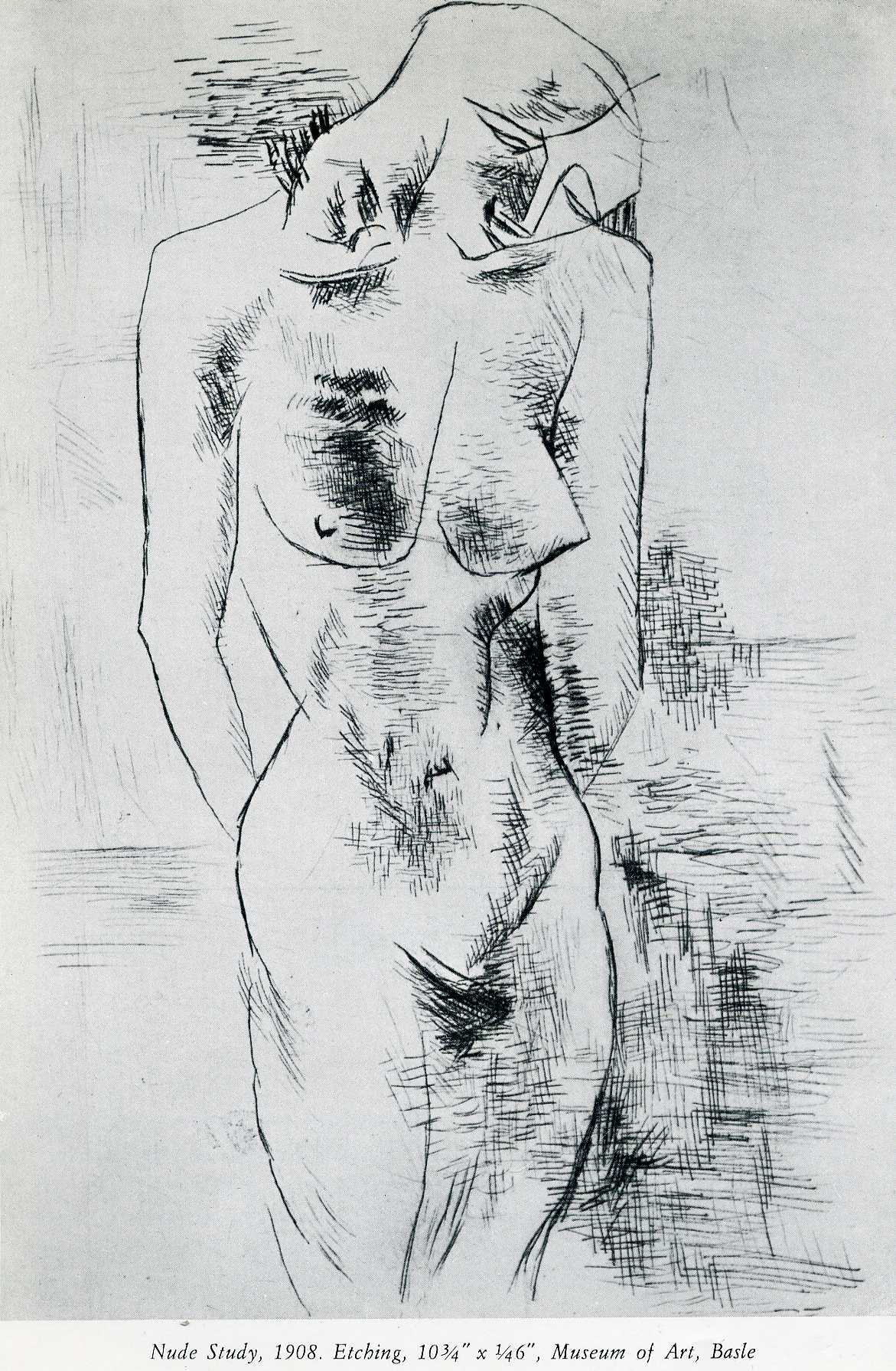 Nude study (1908) - Georges Braque Tablo