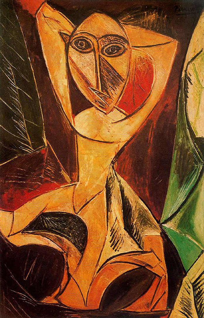 Nude with Raised Arms (The Avignon Dancer) (1907) - Pablo Picasso Tablo