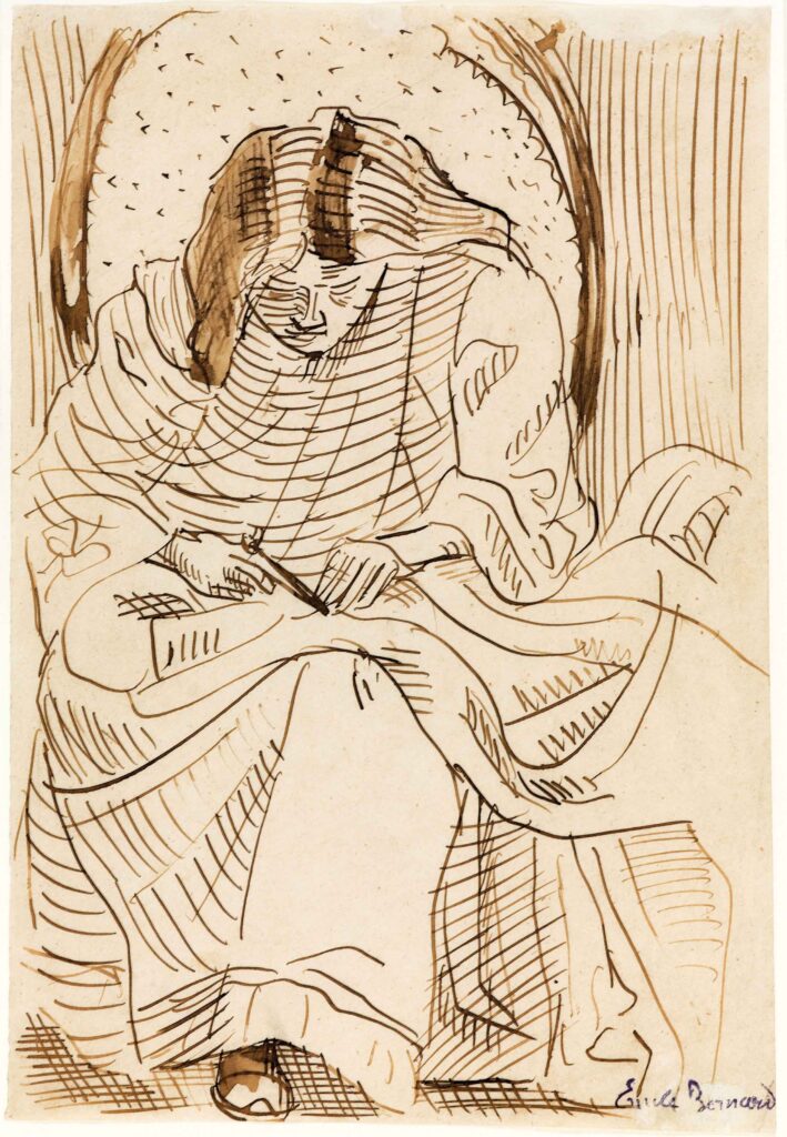 Nude with disheveled hair (1910) - Théophile Steinlen Tablo