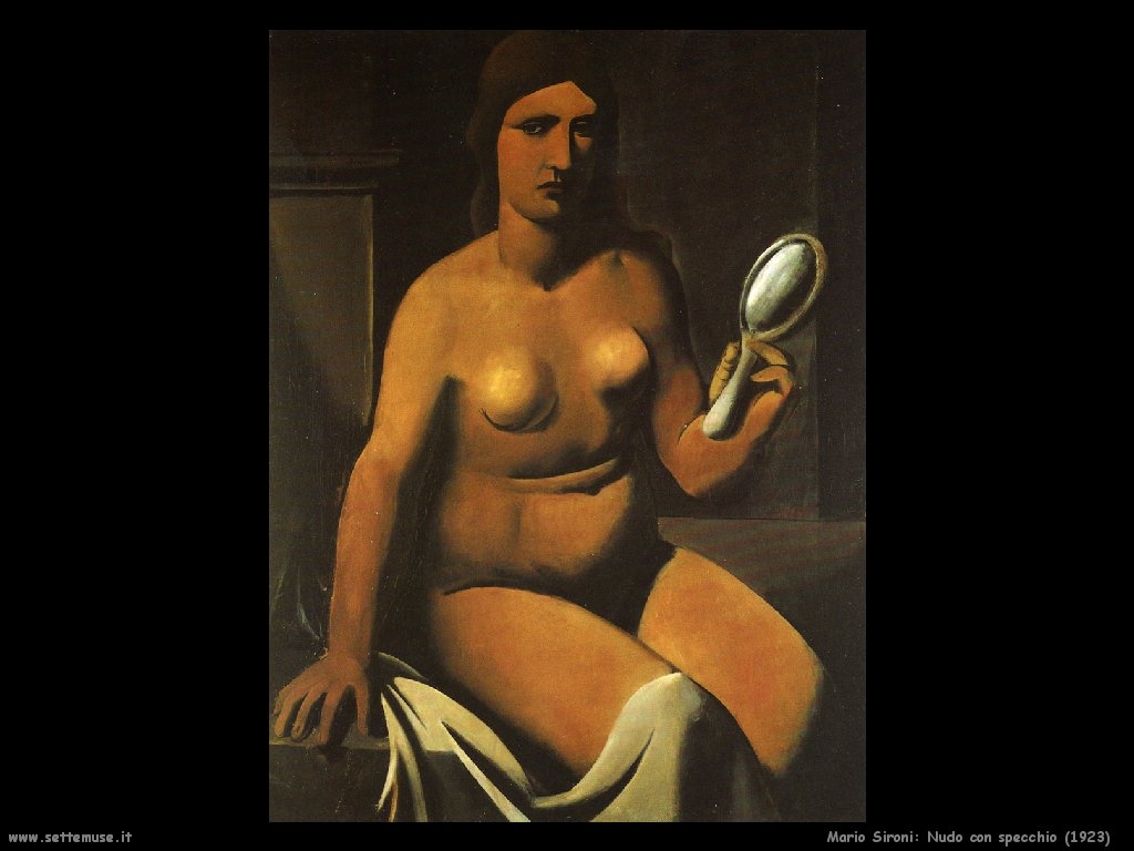 Nude with mirror (1923) – Mario Sironi Tablo