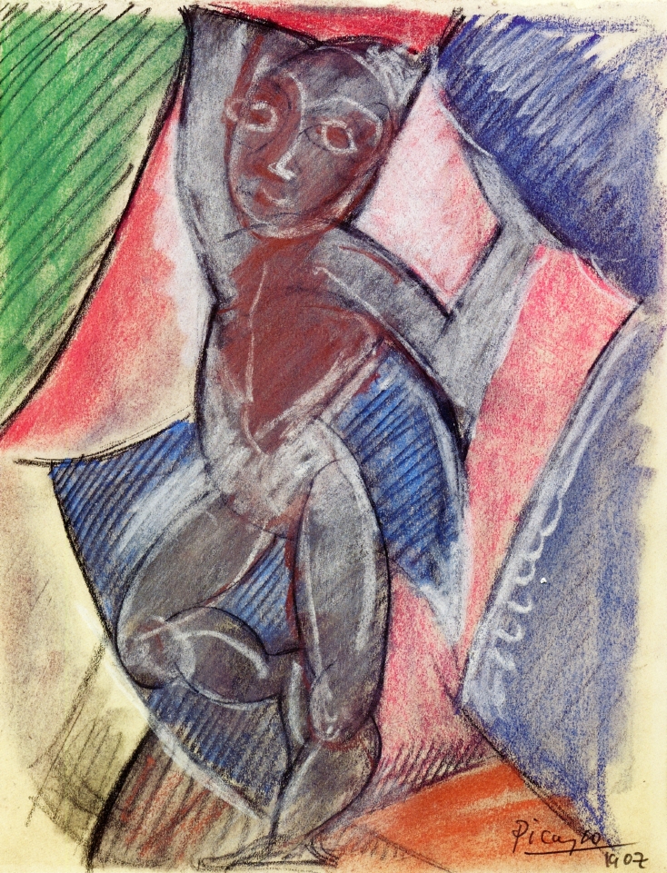 Nude with raised arms (1907) - Pablo Picasso Tablo