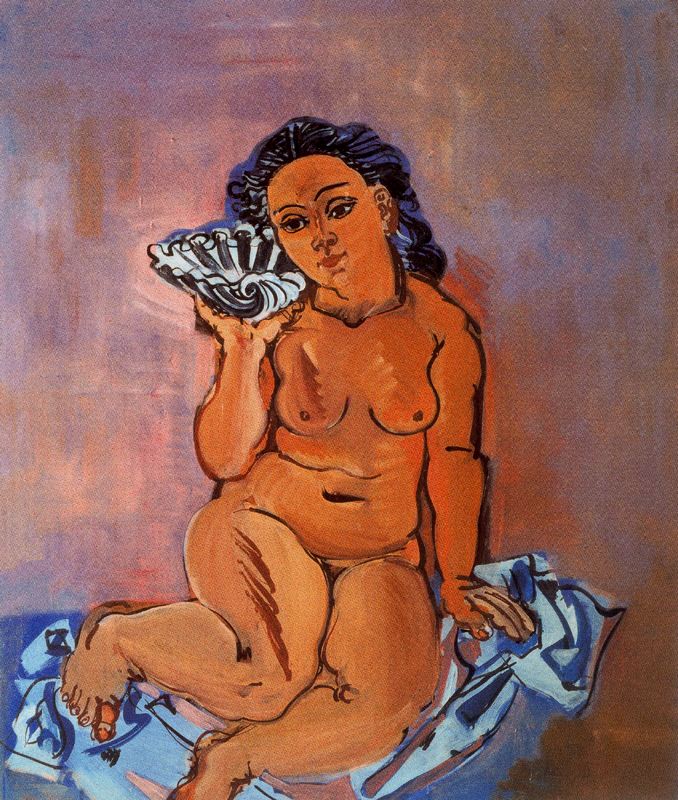 Nude with seashell (1933) - Raoul Dufy Tablo