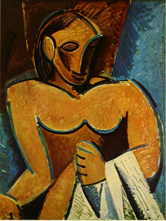 Nude with towel (1907) - Pablo Picasso Tablo