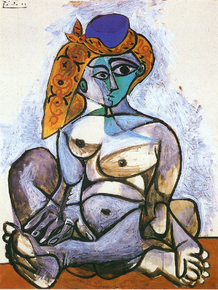 Nude woman with turkish bonnet (1955) - Pablo Picasso Tablo