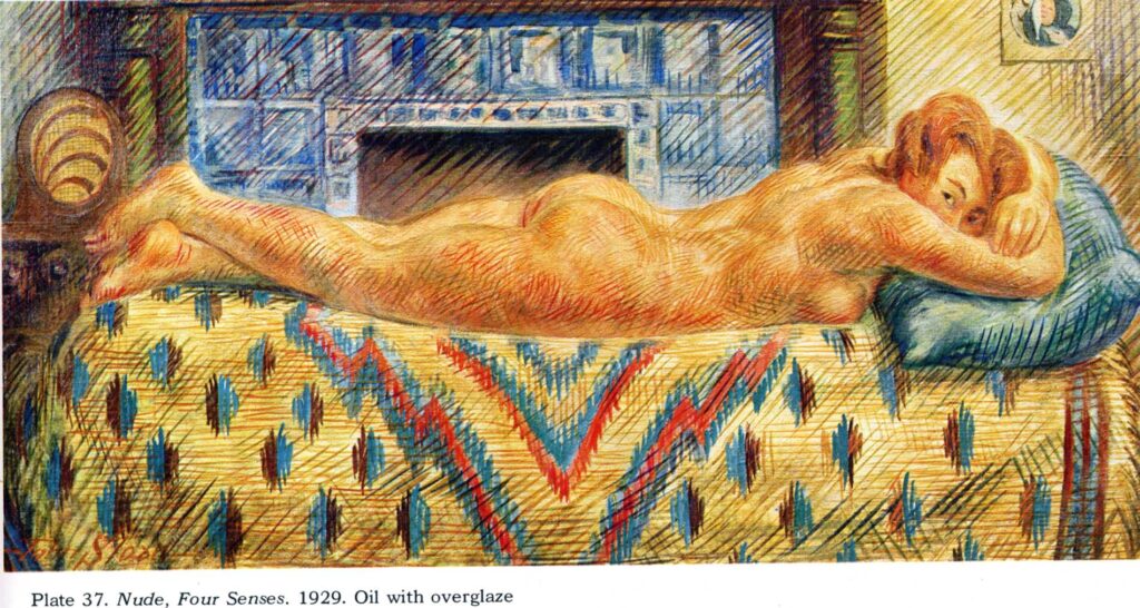 Nude, Four Senses (1929) - John French Sloan Tablo