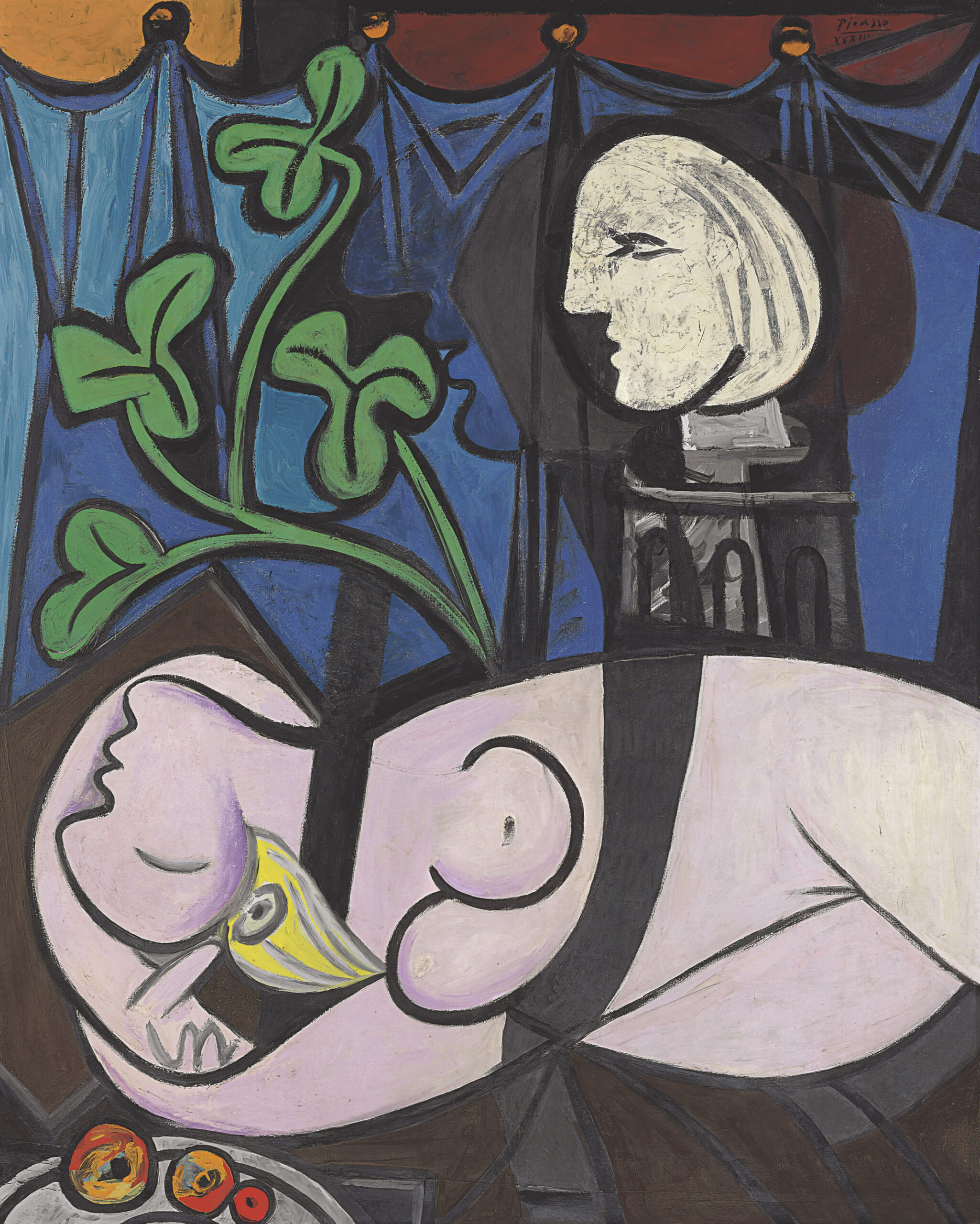 Nude, Green Leaves and Bust (1932) - Pablo Picasso Tablo