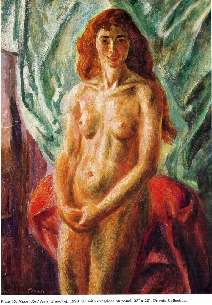 Nude, Red Hair, Standing (1928) - John French Sloan Tablo