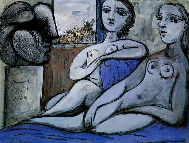 Nudes and bust (1933) - Pablo Picasso Tablo
