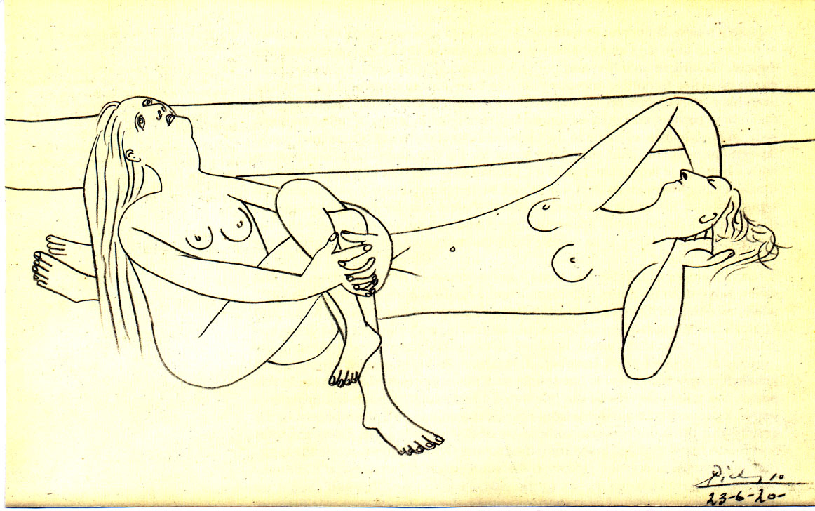 Nudes in Reverie (1920) - Pablo Picasso Tablo