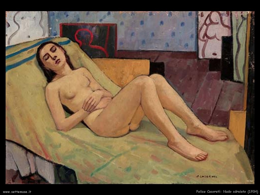Nudo sdraiato (1934) – Felice Casorati Tablo