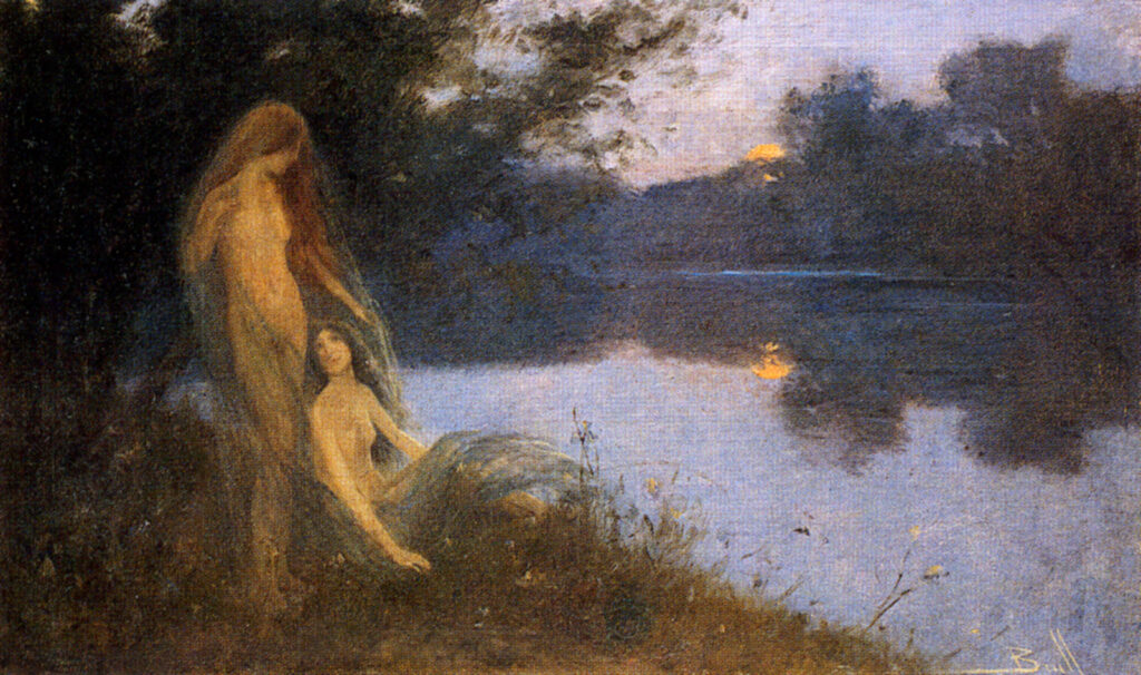 Nymphs In The Forest - Joan Brull Tablo