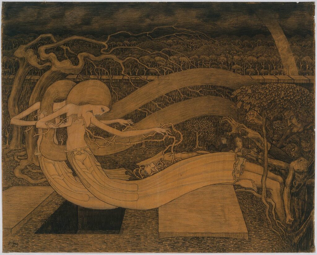O grave, where is thy Victory (1892) - Jan Toorop Tablo