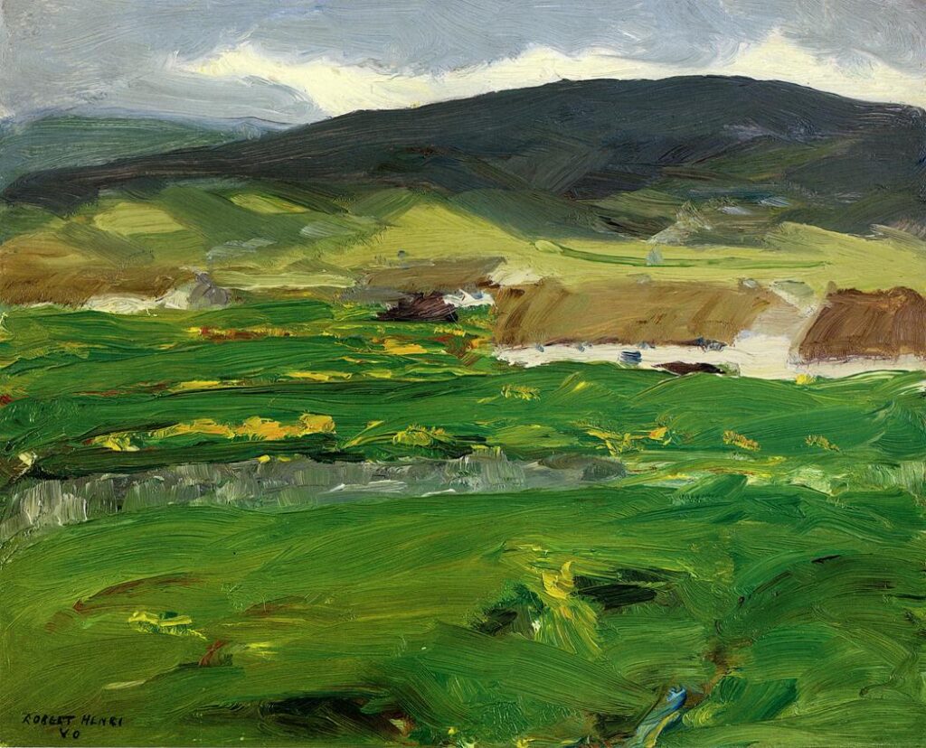 O'Malley Home (Achill Island, County Mayo, Ireland) (1913) - Robert Henri Tablo