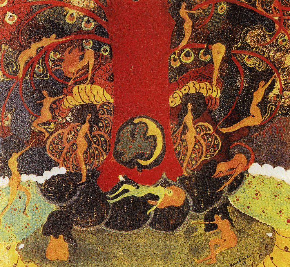 Oak and dryads (1908) - Kazimir Malevich Tablo