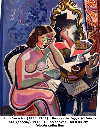 Odalisque with Mirrors (1942) - Gino Severini Tablo