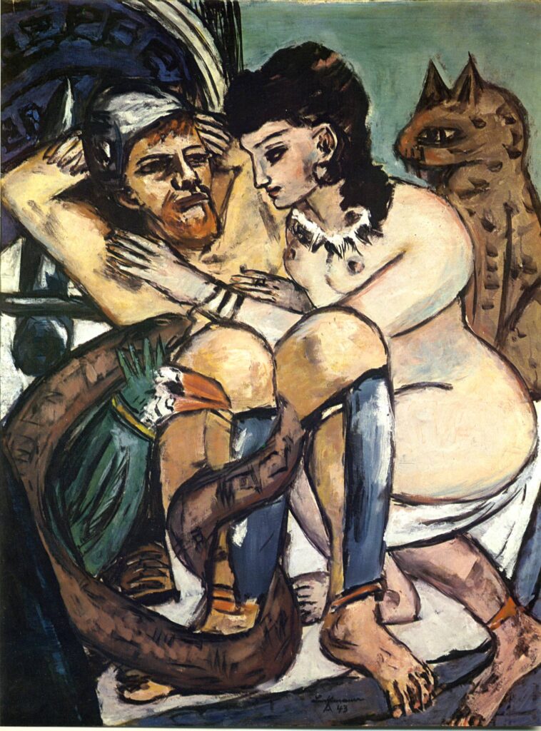 Odysseus and Calypso (1943) - Max Beckmann Tablo