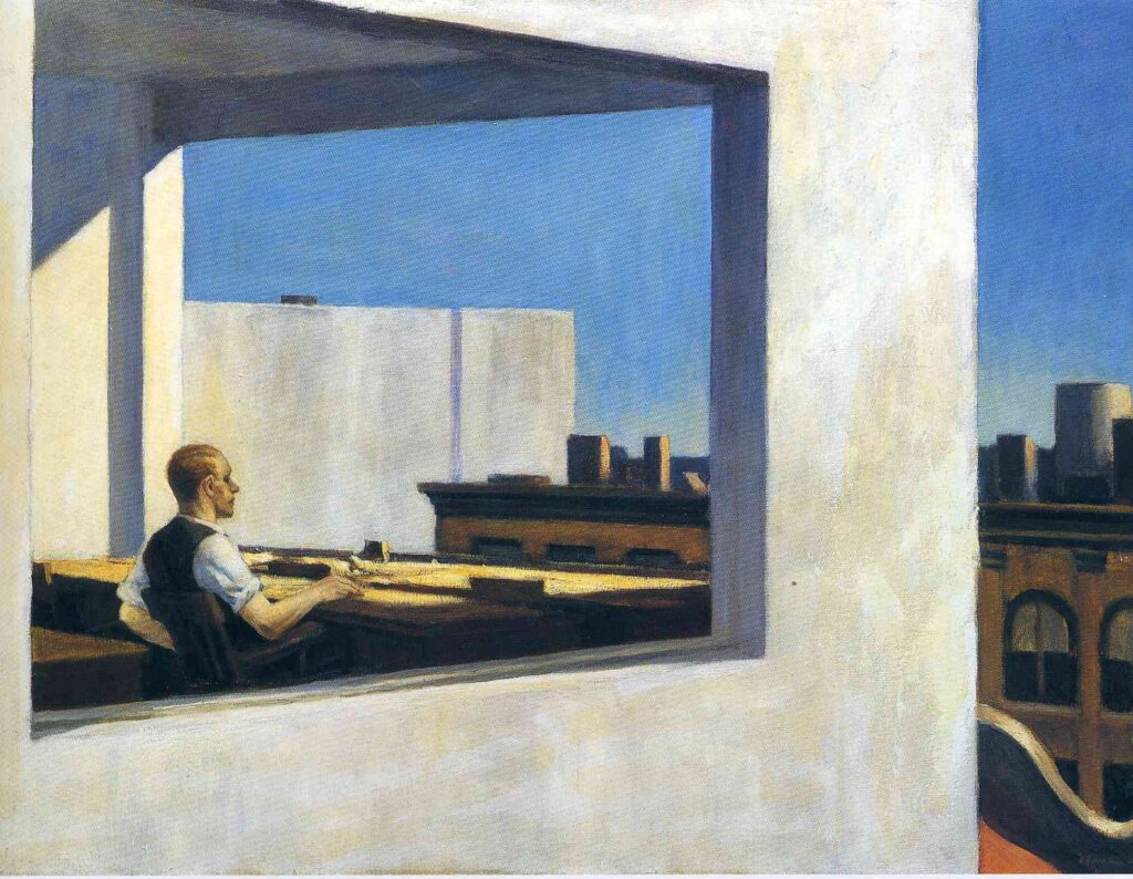 Office in a Small City (1953) - Edward Hopper Tablo