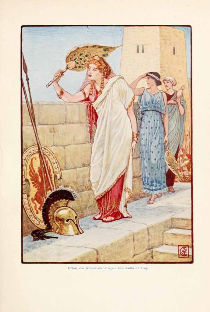Often she would stand upon the walls of Troy - Walter Crane Tablo