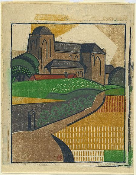 Old Church, Veere (1933) - Dorrit Black Tablo
