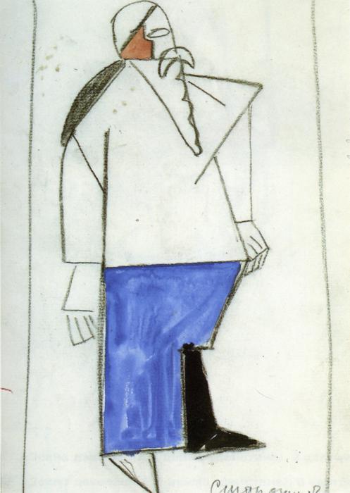Old Timer (1913) - Kazimir Malevich Tablo