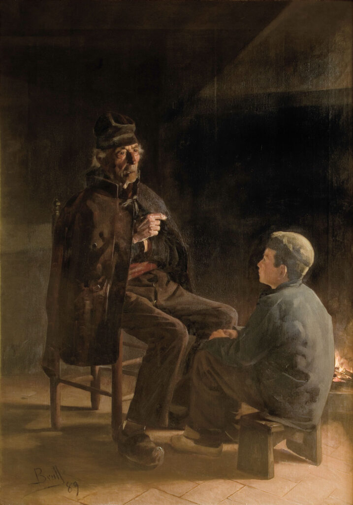 Old man and boy (1889) - Joan Brull Tablo