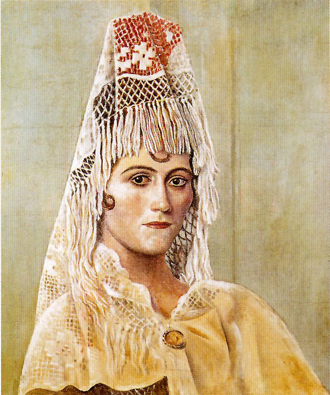 Olga in a Mantilla (1917) - Pablo Picasso Tablo