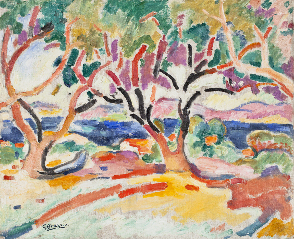 Olive Trees (1907) - Georges Braque Tablo