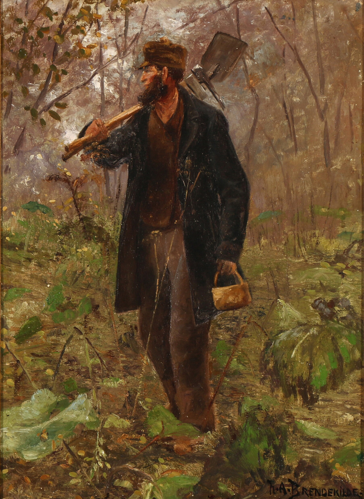 On Forbidden Roads (stydy) (1880) - Hans Andersen Brendekilde Tablo