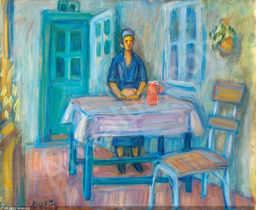 On a Verandah in September - Kmetty János Tablo