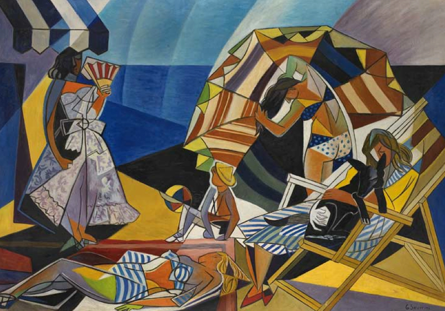 On the Beach (1948) - Gino Severini Tablo