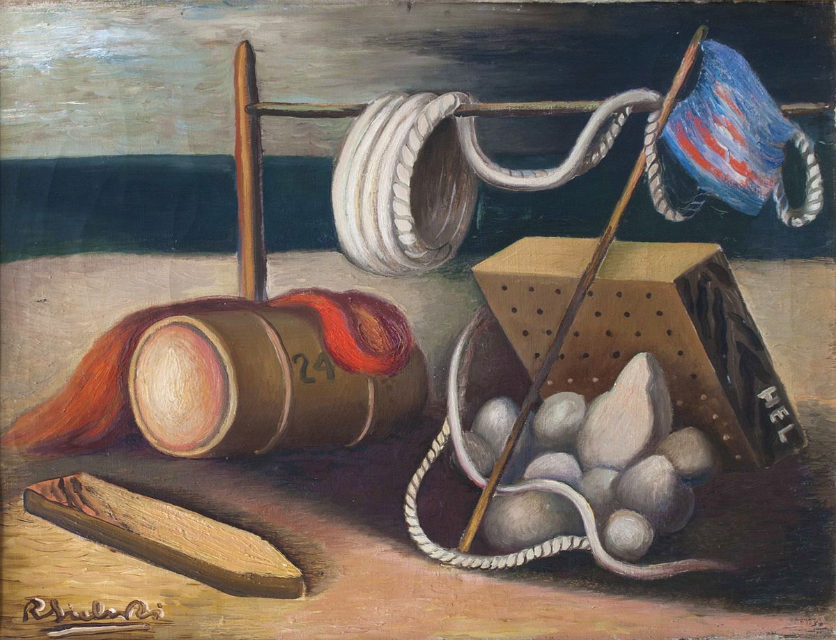 On the Hel Beach (1932) - Roman Selsky Tablo