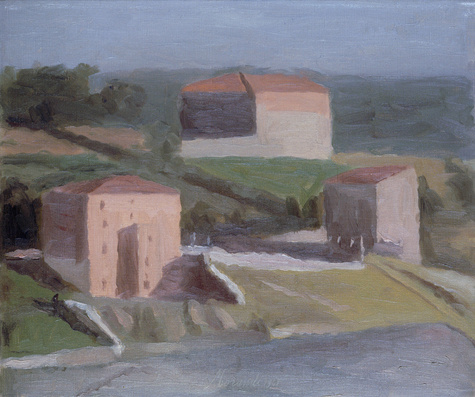 On the Outskirts of a Town (1941) – Giorgio Morandi Tablo