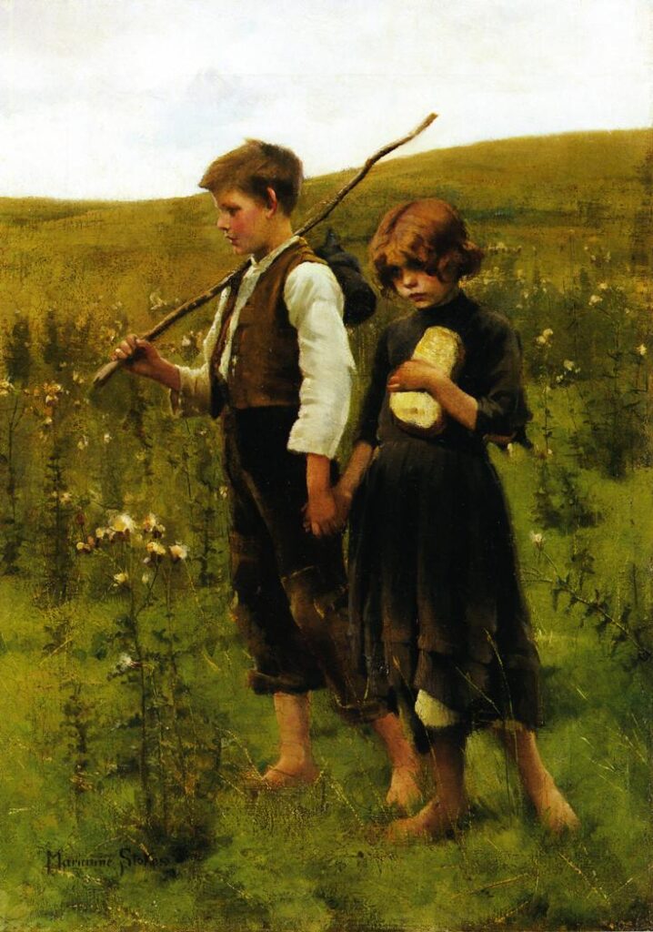 On the Way to the Fields (1883) - Marianne Stokes Tablo