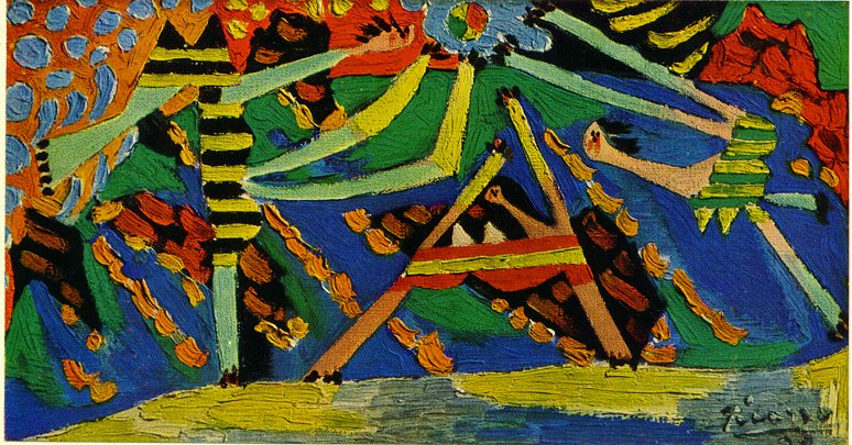 On the beach, Dinard (1928) - Pablo Picasso Tablo