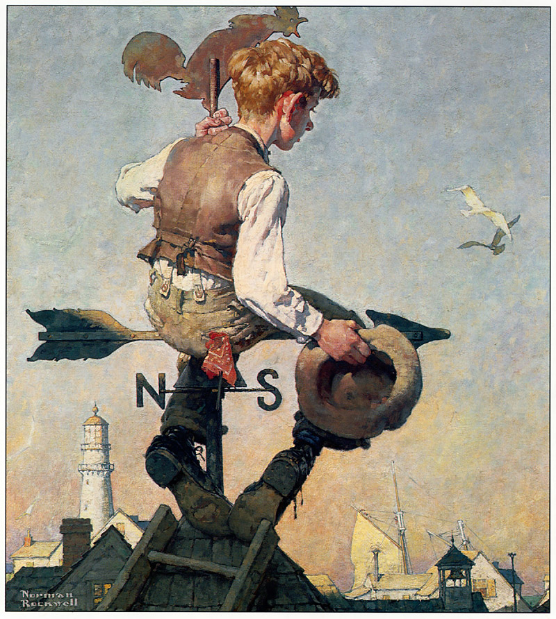 On top of the world - Norman Rockwell Tablo