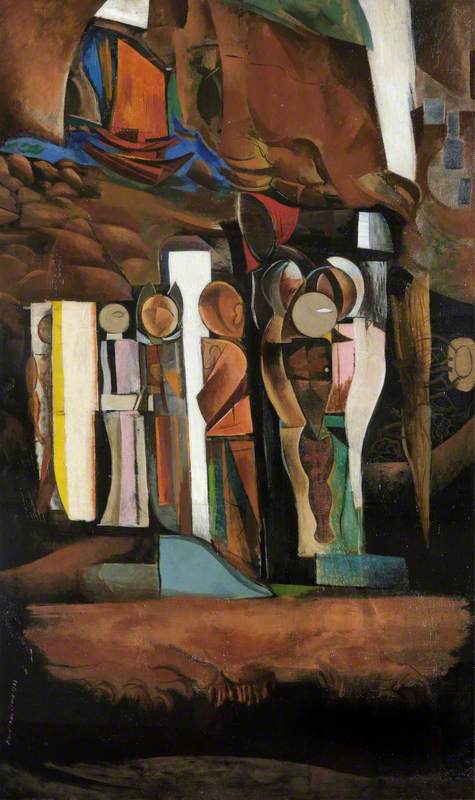 One of the Stations of the Dead (1937) - Wyndham Lewis Tablo