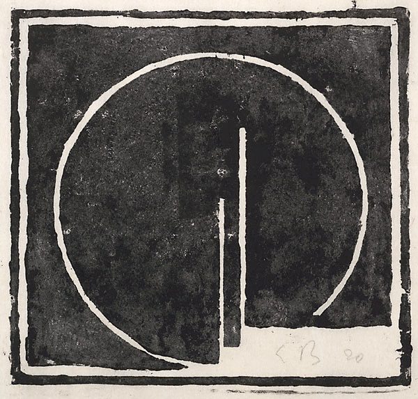 Open circle with two verticals (1920) – Erich Buchholz Tablo