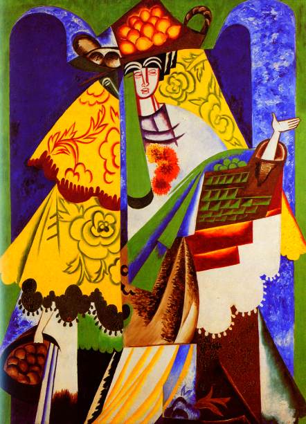 Orange Vendor, Spain (1916) - Natalia Goncharova Tablo