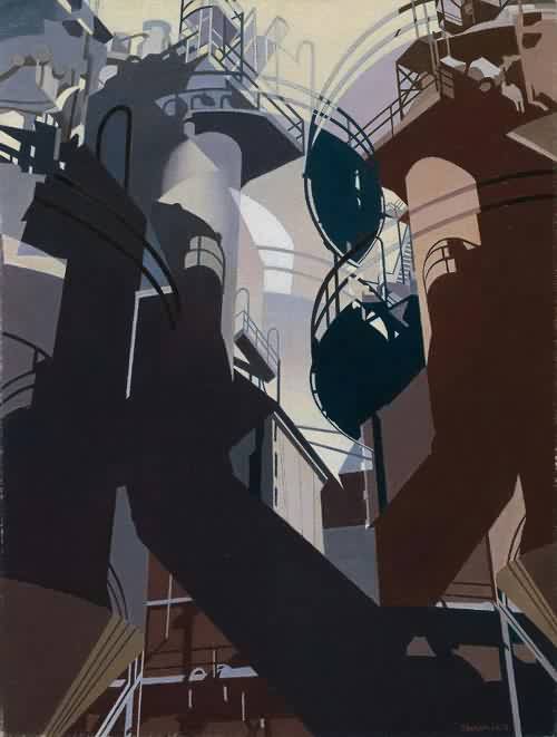 Ore Into Iron (1953) - Charles Sheeler Tablo