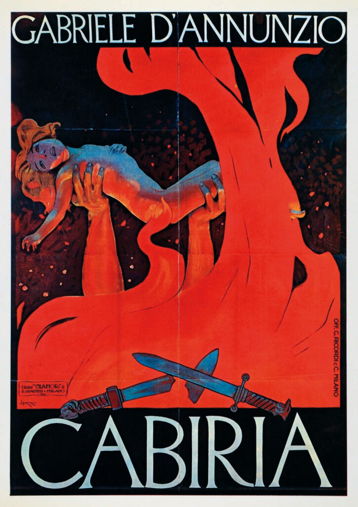 Original Italian Poster for the Italian Film Cabiria (1914) - Leopoldo Metlicovitz Tablo