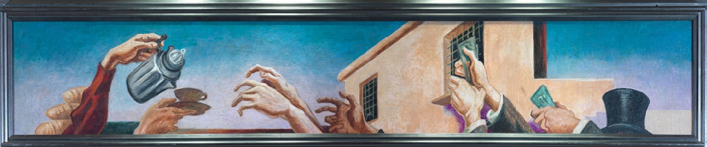 Outreaching Hands (1931) - Thomas Hart Benton Tablo