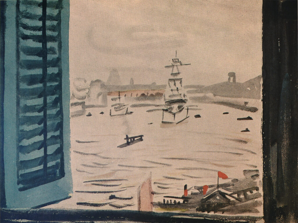 Overlooking the Huangpu River (1938) - Fujishima Takeji Tablo