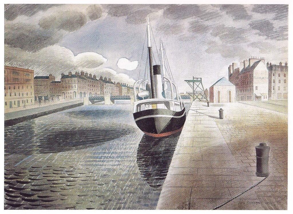 PILOT BOAT AT LE HAVRE (1938) - Eric Ravilious Tablo