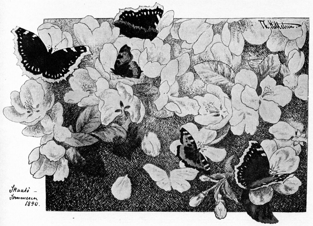 Paa Eplegrenen - Theodor Severin Kittelsen Tablo