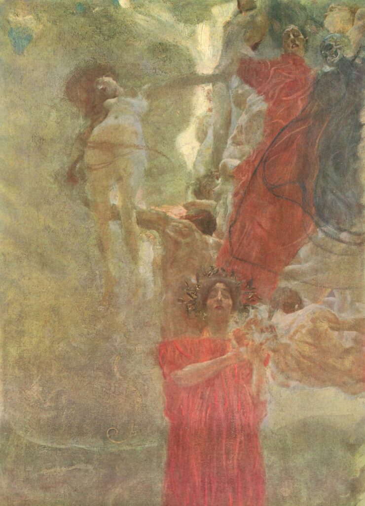 Painted composition design to medicine (1887) – Gustav Klimt Tablo