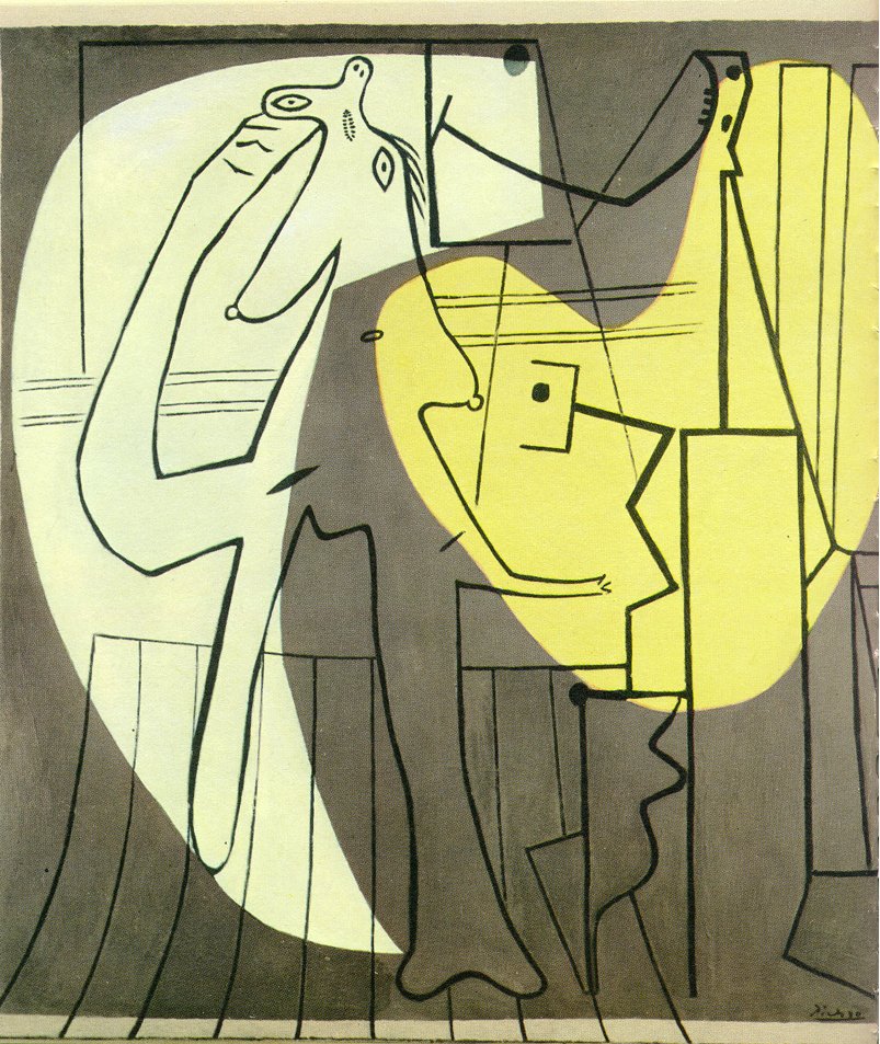 Painter and his model (1927) - Pablo Picasso Tablo